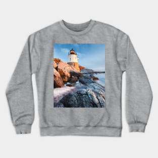 Castle Hill Lighthouse at Sunset, Rhode Island Crewneck Sweatshirt